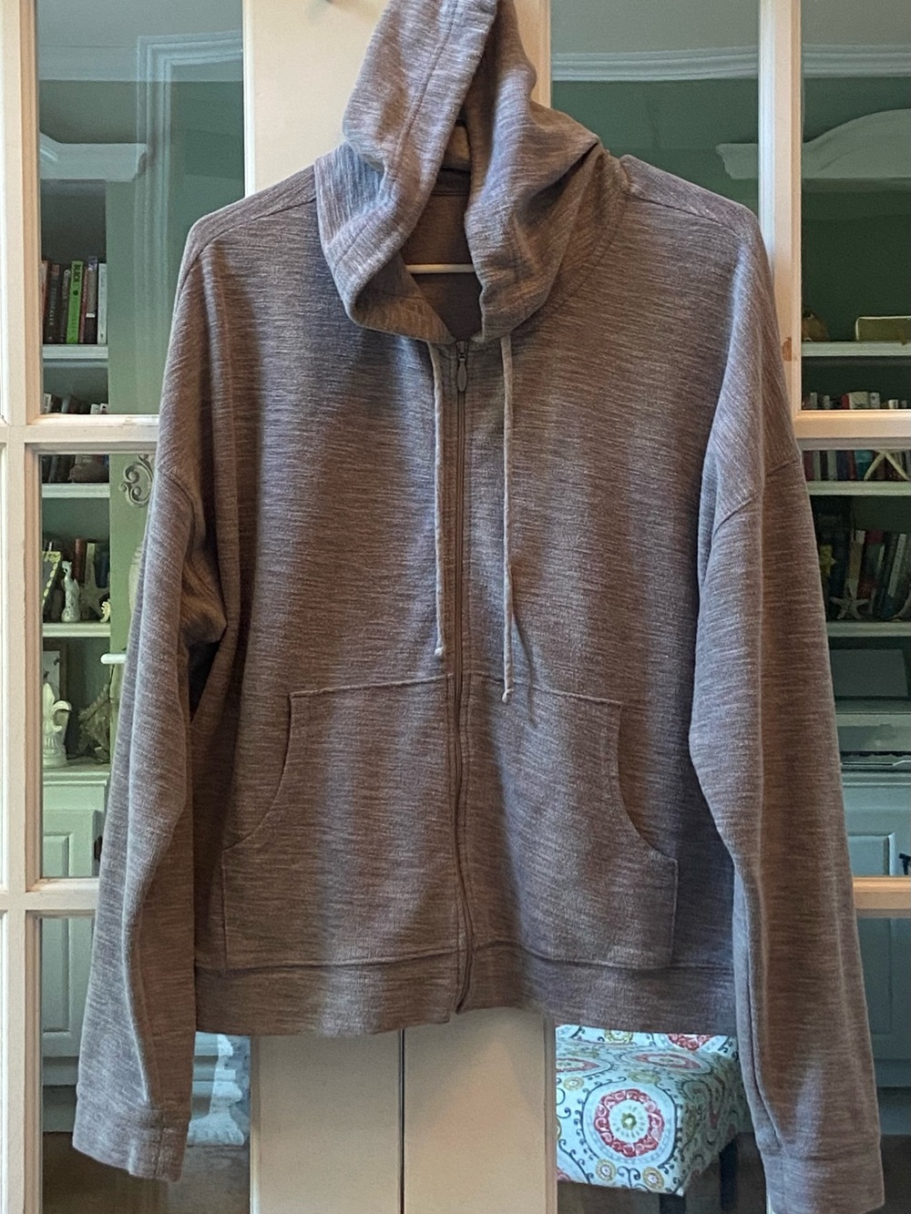 Old Navy Heather Gray  Full-Zip Hoodie Sweater Size XL